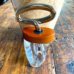 Rare abstract Nambe resin, stainless and wood corkscrew wine opener